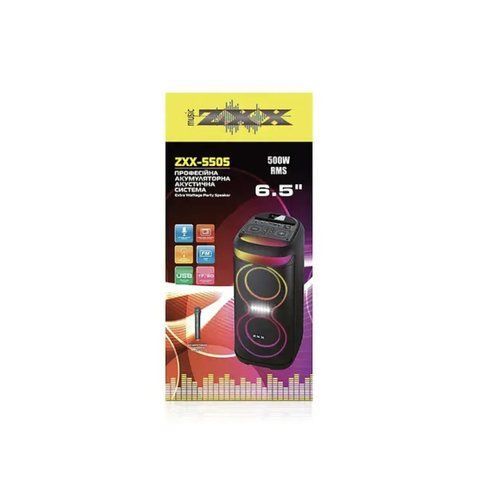 Акустична переносна колонка ZXX-5505/ 6732 40Вт 6.5" 60х27х30см USB/TF/FM/BT/MIC/AUX (1) ZXX 5505 6732 фото