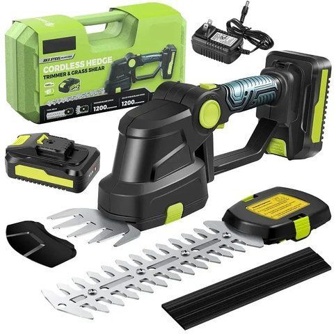 Акумуляторний кущоріз ножиці для трави та кущів KRAFFTEC Saker Trimmer and Grass Shear 36V 2 АКБ з насадками (2018957) 2018957 фото
