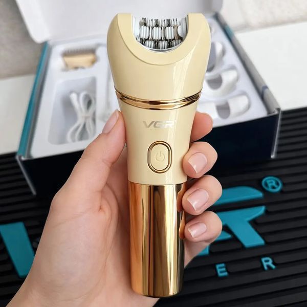 Аккумуляторный эпилятор с LED-экраном 600 мАч + 2 насадки, USB, V-753 (40) V 753 фото
