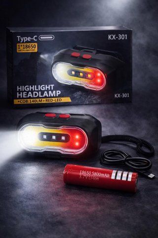 Налобный фонарь со съёмным аккумулятором и красным светом KX 301/ 50120 (240) 50120 KX 301 фото