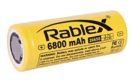 Акумулятор Rablex 26650 Li-ION 3.7v, 6800 mAh (100 шт) RB 26650 фото