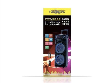 Акустична переносна колонка ZXX-9292/8003 60Вт 10" 72х43х34см TWS/FM/USB/BT/REC/EQ/LED/2MIC 8003 ZXX 9292 фото