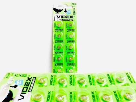 Батар часов Videx AG 11 (LR721) BLISTER CARD 10pcs VD 11 фото