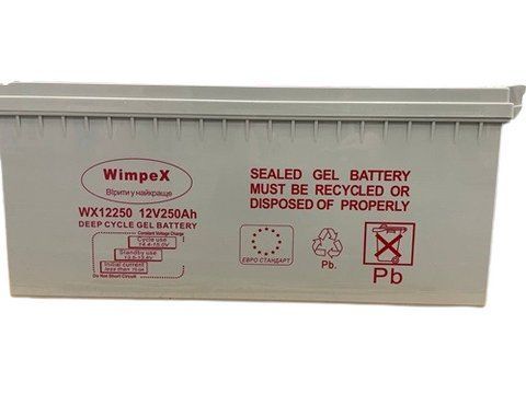 Акумулятор гелевий WX 12250 12v250Ah (1) WX 12250 фото