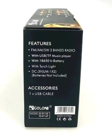 Радиоприемники-GOLON с блютозом-RX-BT169 USB+SD (40) RX 169 фото