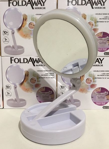 Зеркало с подсветкой для макияжа LED MY FOLDAWAY JG 988/4370/1113 TS 8111 круглое (48 шт/ящ) 4370 TS 8111 ZER 1113 фото