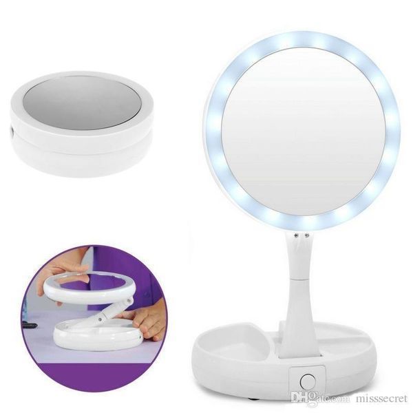 Зеркало с подсветкой для макияжа LED MY FOLDAWAY JG 988/4370/1113 TS 8111 круглое (48 шт/ящ) 4370 TS 8111 ZER 1113 фото