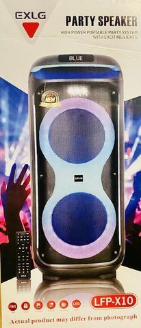 Акустична переносна колонка BS LFP X10/0127 1200Вт 2x12" TWS/FM/USB/TF/BT/REC/LED/1MIC/ДК (1) 0127 BS LFP X10 фото