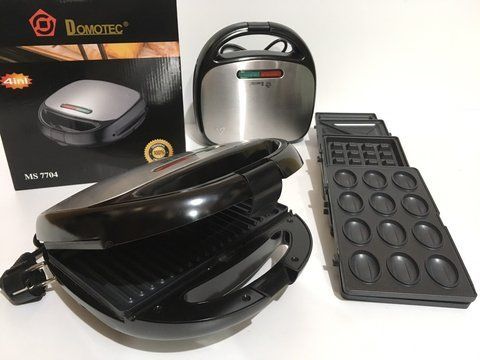 Сендвічниця DOMOTEC MS-7704/ 4876 4 IN 1 (6) 4876 MS 7704 фото