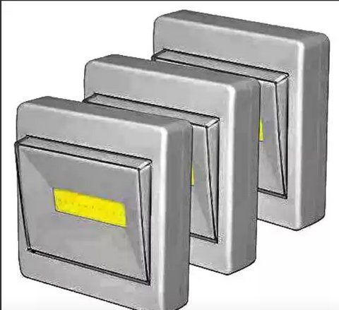 HY-801A/ PL 404 LED COB 3W, подсветка в виде выключателя, магнит, липучка, питание AAA 3 шт (240) HY 801 A PL 404 фото