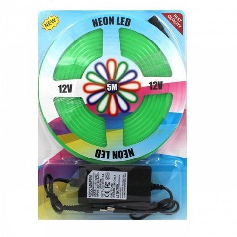 Лента Силиконова LED NEON Зеленая 5м Green 12V-220V ART 0764 (40) NEON 0764 GREEN фото
