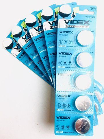 Батарейка литиевая VIDEX CR2450 5pcs BLISTER CARD VD 2450 фото
