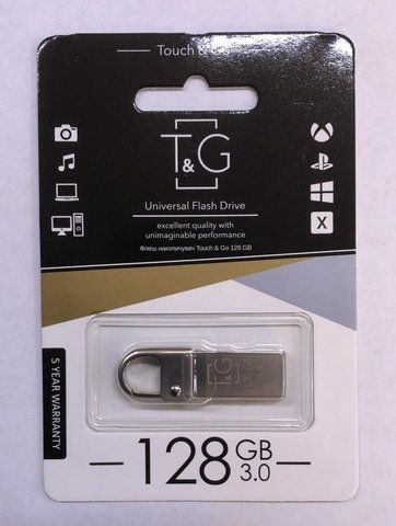Флеш драйв T&G Flash Draiv металева з карабiном (USB/ 128GB/ 2.0) FTG 128 K фото