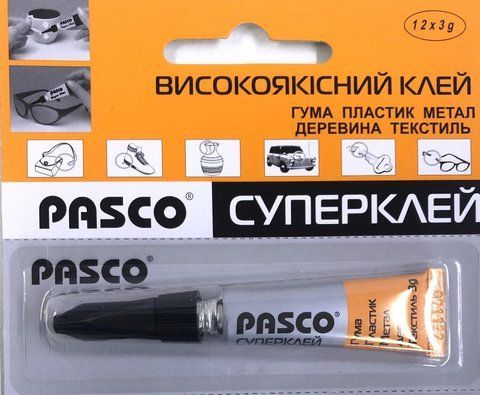 Клей Pasco C-041 супер клей 3г (12/ 48/ 576) PASCO Super 3g фото