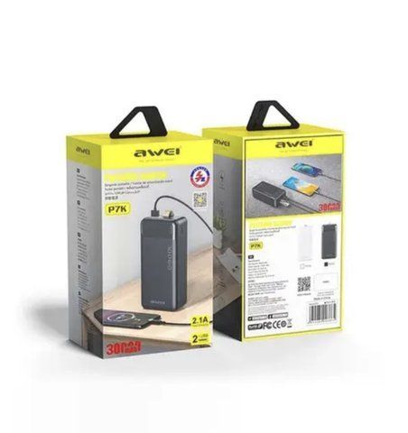 Power Bank Awei P 7k/ 8413 30 000 mAh (20) 30000mAh P 7k 8413 фото