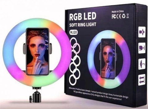 Кольцевая LED лампа RGB MJ20 (20см) (1 крепление) (управление на проводе) (40) MJ 20 фото