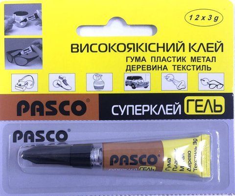 Клей Pasco C-041 супер клей гель 3г (12/ 48/ 576) PASCO GEL 3g фото