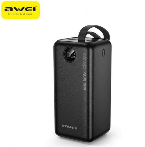 Моб. Заряджання POWER BANK AWEI P91K 22,5W 40000mah/ 9612 (20) 9612 AWEI P 91K 40000 фото
