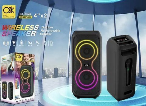 Колонка музична портативна Bluetooth з мiкрофоном 4" BT 2425/ 6696 (16) BT 2425 6696 фото