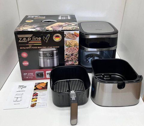 Фритюрниця 12 л з двома тенами 4200Вт Zepline ZP-216 зі знімним кошиком (1) ZP 216 фото