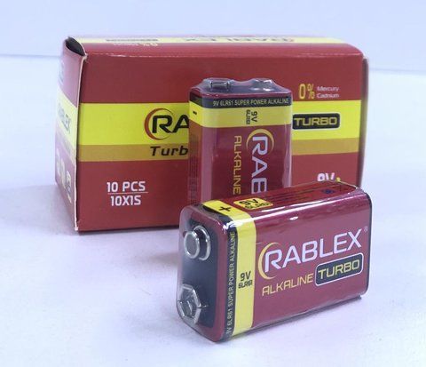 Rablex 6LR61/9V/1604 Turbo (Крона) 1шт SHRINK (1/10/300) RB 1604 A TEKHNIK фото