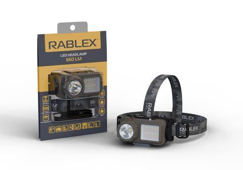 Ліхтарик Rablex налобний RB 953 (акамуляторний + водонепроникний + white/red/yelow + Type-C) /40/ RB 953 фото
