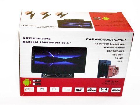 Автомагнітола MP5 1088 BT/ 7372 2Din 10.1'' Android 9 GPS 4 ядра 1g оперативної 16g вбудованої 2 DIN 7372 фото