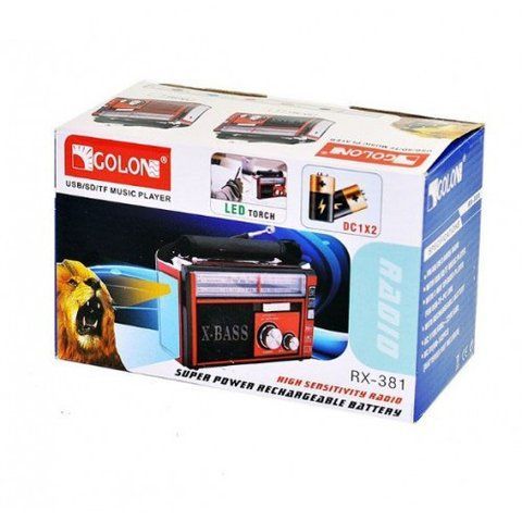Радіоприймач GOLON RX-382 USB+SD (36 шт) RX 382 фото