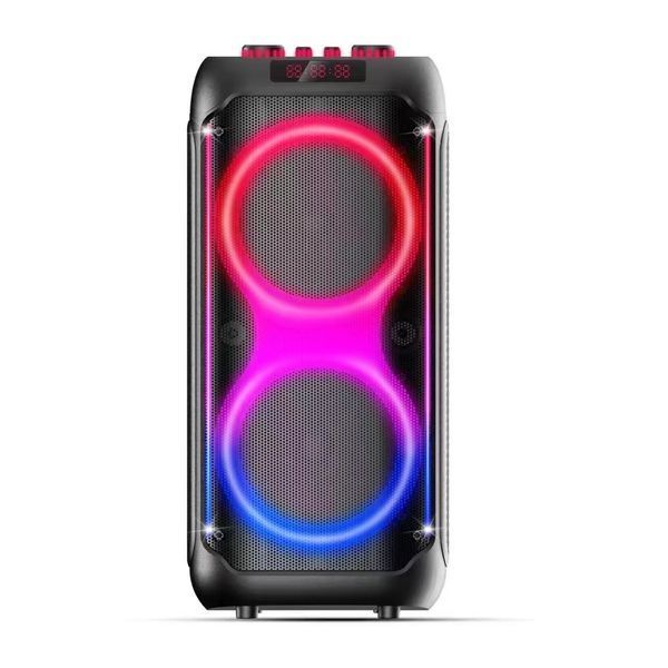 Акустична переносна колонка ERA EAR E-881/9651/0148 80Вт 2x8" TWS/FM/USB/TF/BT/REC/LED/1MIC/ДК (1) 9651 E 881 0148 фото
