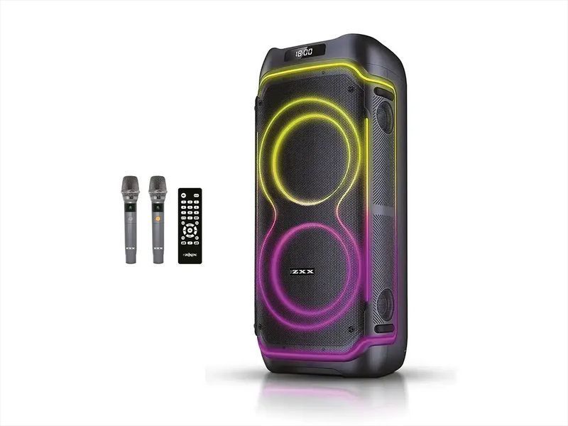 Акустична переносна колонка ZXX-5540 100Вт 2x10" TWS/FM/USB/TF/BT/REC/LED/2MIC/ДК (1) ZXX 5540 фото