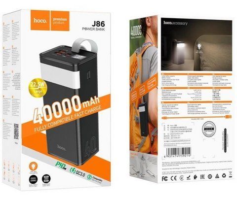 Моб. Заряджання POWER BANK HOCO J86/ 1423 40000MAH (15) 1423 J86 40000 фото