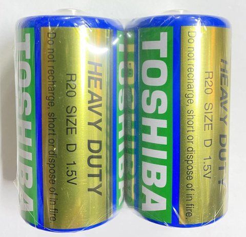 Батарейки Toshiba R20 коробка 1х2 шт ART 3420 (200 шт/ящ) 3420 TOSH TR20 фото