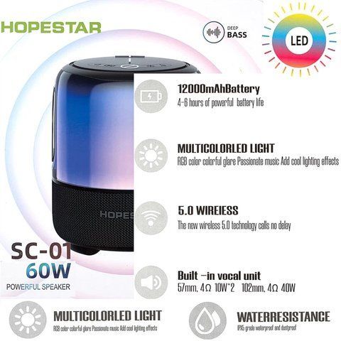 Портативна Bluetooth-колонка Hopestar SC-01/10308 (8) 10308 SC 01 фото