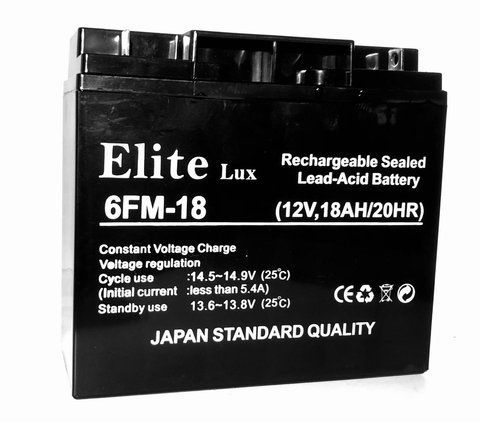 Акумулятор 12V 18Ah AK ELITE LUX (4) EL 1218 фото