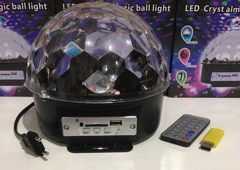 Диско шар MUSIC BALL с USB+SD+Blueеtooth ART-212/2479 (20 шт/ящ) 2479 SHAR 212 фото