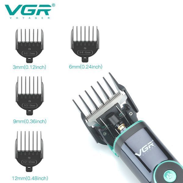 Акумуляторна машинка для стрижки (clipper) VGR V-671, 4 насадки, LED display V 671 фото