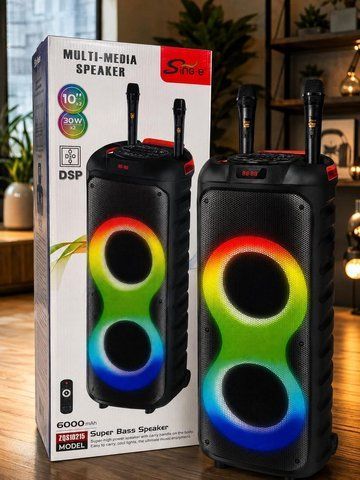 Колонка музична портативна 30Вт/2х10" Bluetooth ZQS-10213/10380 (1 шт/ящ) 10380 ZQS 10213 фото
