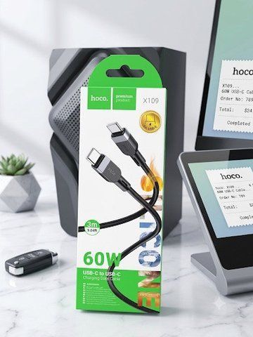 USB кабель HOCO X109 Type-C-Type-C (3m) 60W KOD-6377 (31) X 109 Type-C-Type-C (3m) фото