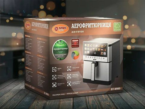 Аерофритюрниця Air Fryer 4200Вт 15л BITEK BT-8900/ 5927 (2) 5927 BT 8900 фото