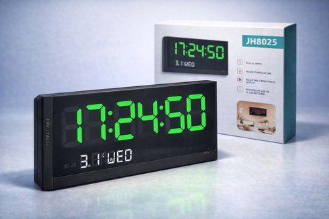 Цифровий настінний годинник JH 8025-2 Led, GREEN (12) JH 8025-2 фото