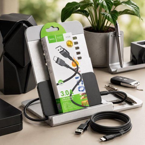 USB кабель HOCO X109 Type-C-USB (3m) 3A KOD-6360 X 109 Type-C USB 6360 фото