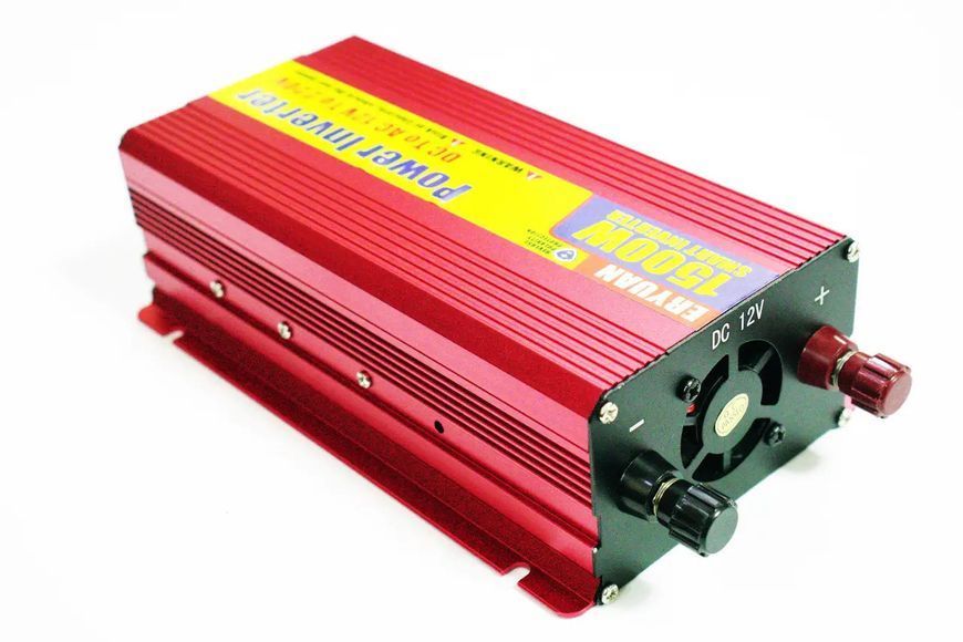 Преобразователь тока 12V/220V/1500W RED (40) 1500W фото