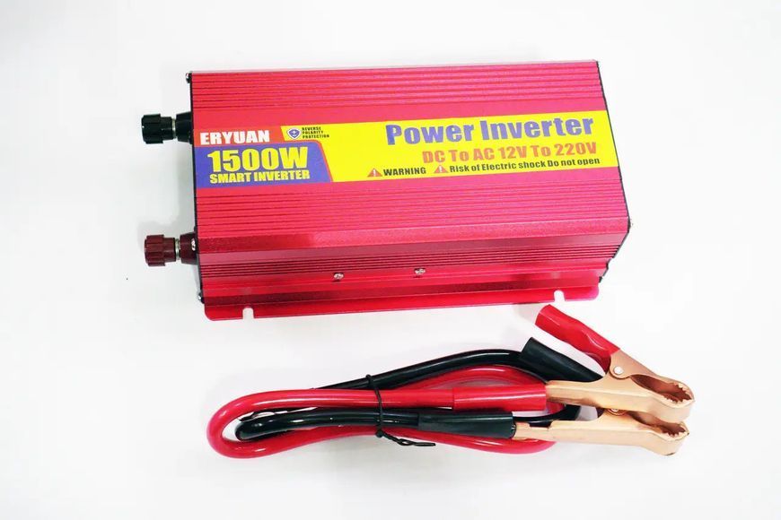 Преобразователь тока 12V/220V/1500W RED (40) 1500W фото