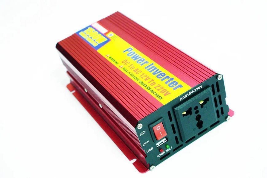 Преобразователь тока 12V/220V/1500W RED (40) 1500W фото