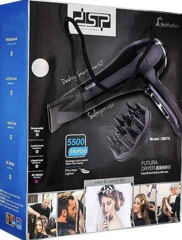 Фен для волосся Hair Driyer DSP 30075 (12) DSP 30075 фото
