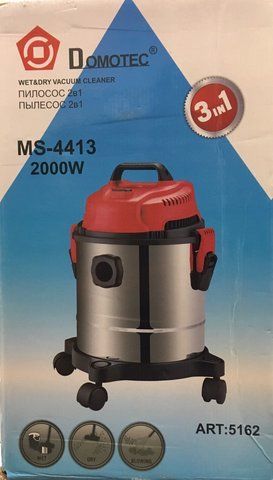 Пилосос контейнерний будівельний Domotec MS 4413/5162 2в1 (1 шт/ящ) 5162 MS 4413 фото