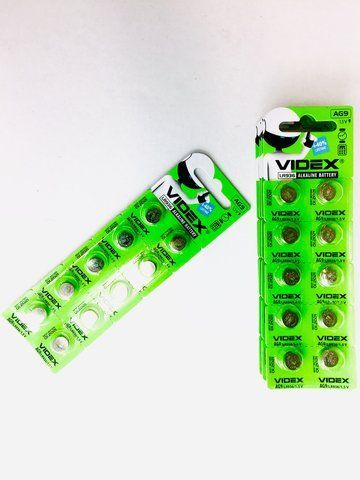 Батар часов Videx AG 9 (LR936) BLISTER CARD 10pcs VD 9 фото
