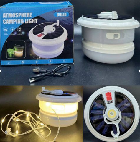 Кемпинговый фонарь с солнечной батареей RGB WITH 10M LED STRIP BL YX669/ 10150 (48) 10150 YX 669 фото