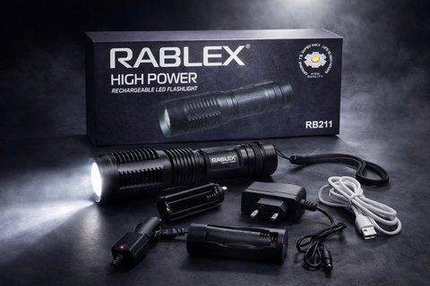 Фонарик ручной P50 + Zoom + аккумулятор + индикатор заря Rablex RB-211 (60) RB 211 фото