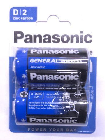 Батарейка panasonic D/ R20 BLUE 2 на блистере (288 шт/ящ ) PANA R20 BLEU фото